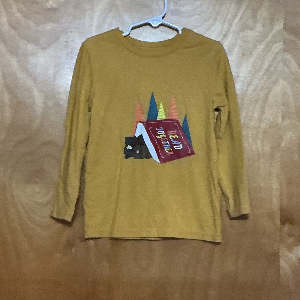 Cat & Jack Mustard Long Sleeve Tee with Graphic